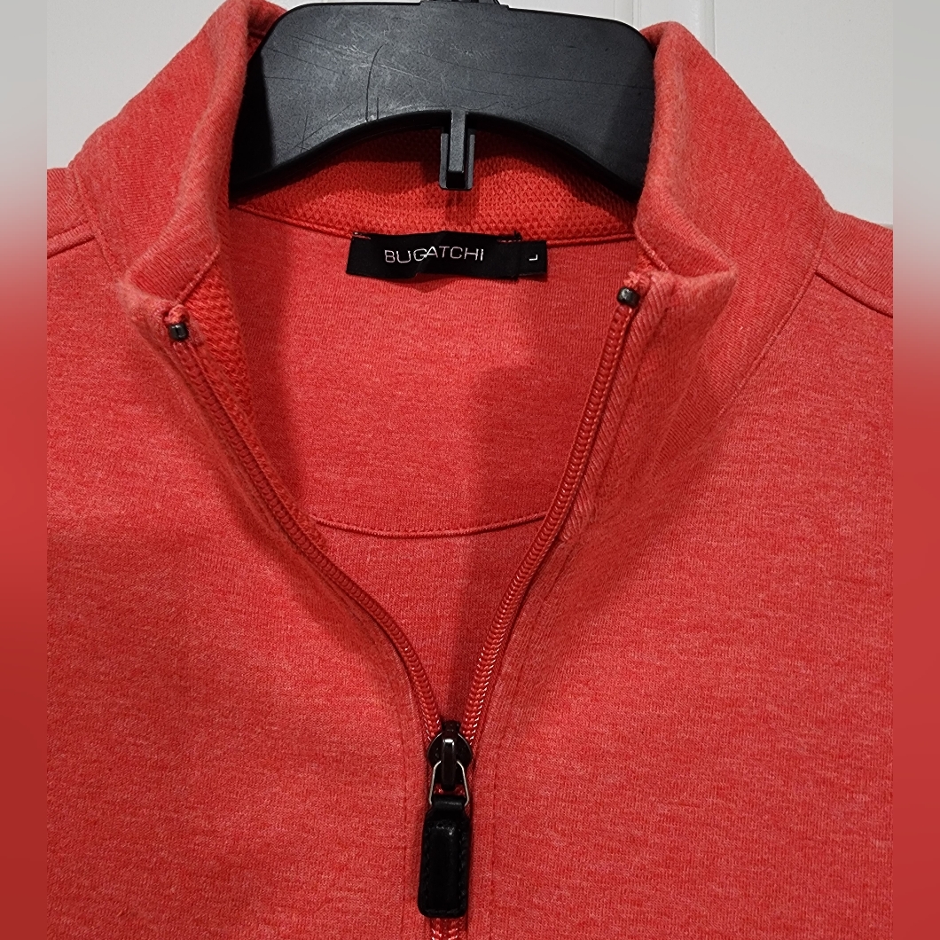 Bugatchi Men’s Coral Half-Zip Sweater